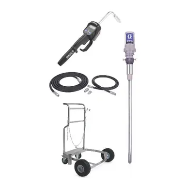 GRACO 24H953 - LD Series 5 1 55 Gallon Barrel Mobile Oil Pump Package - Manual Meter - Rigid
