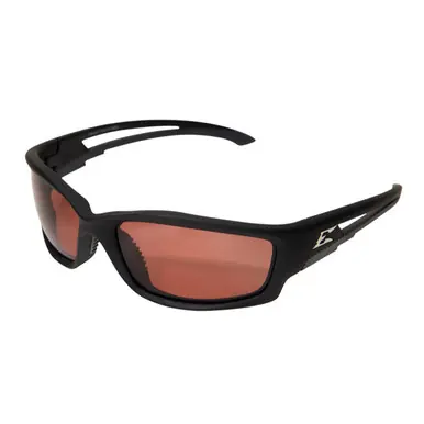 EDGE Eyewear TSK215 Kazbek - Black / Polarized Copper "Driving" Safety Glasses