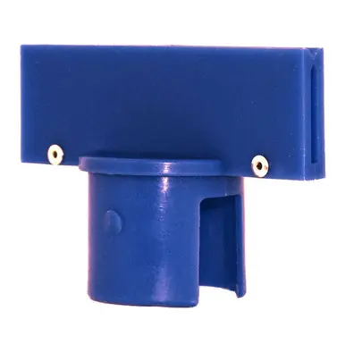 Mr. Chain 91906 Light Duty 2" Stanchion Sign Adapter (1 Pack) Blue