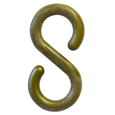 Mr. Chain 30307-10 1.5" Plastic S-Hook (10 Pack) Khaki Gold