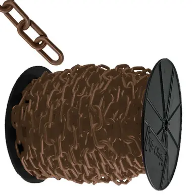 Mr. Chain 30110 1.5" x 200‘ Reel Plastic Chain - Brown