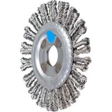 PFERD 82742 4-1/2" INOX-TOTAL COMBITWIST S/B knot Wheel .020" stainless steel wire, 7/8" plain arbor