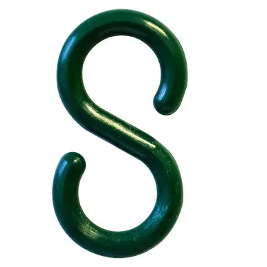 Mr. Chain 50354-10 2" Plastic S-Hook (10 Pack) Evergreen
