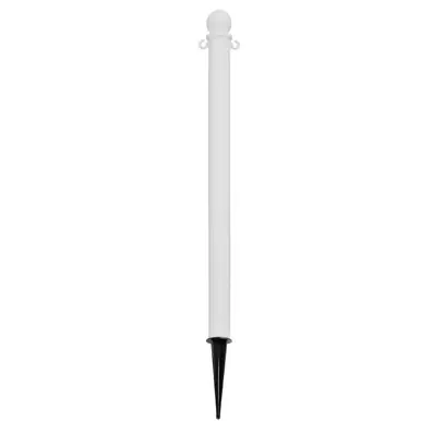 Mr. Chain 95401 Medium Duty 2.5" x 35" Deluxe Ground Pole (1 Pack) White