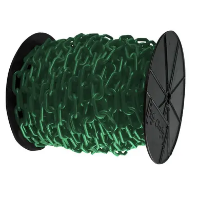 Mr. Chain 80154 3" x 60‘ Reel Plastic Chain - Evergreen