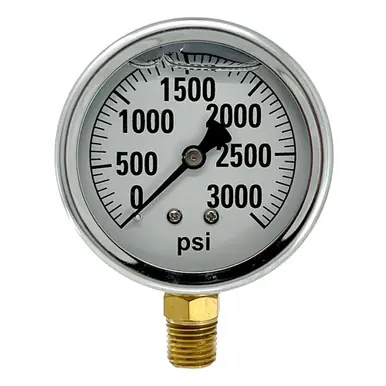 WHEELER-REX 276321 - Gauge, 0-3000 PSI