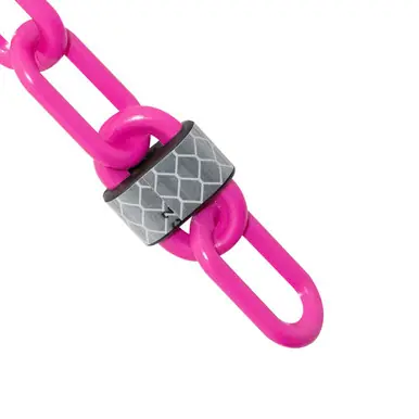 Mr. Chain 52018-25 2" x 25‘ Reflective Plastic Chain - Magenta