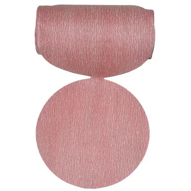 ALFA PSAR62800 - 6" No Hole 280G PSA Paper Disc Red Aluminum Oxide 100/Link Roll