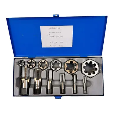 ALFA TDS66012NPT - 12 Piece Carbon Steel NPT Tap & Die Set