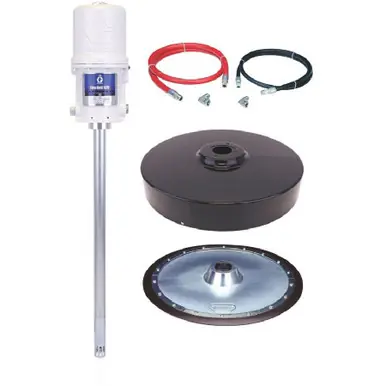 GRACO 244636 – Fire-Ball 425 75 1 Grease Pump, 400-lb (181 kg) Drum, Stationary Cover-Mount Package,