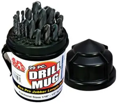 ALFA J250190DM - 29pc Eco Pro Black Drill Mug Set