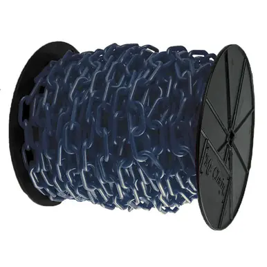 Mr. Chain 50166 2" x 125‘ Reel Plastic Chain - Cobalt Blue
