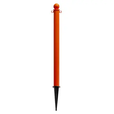 Mr. Chain 95412 Medium Duty 2.5" x 35" Deluxe Ground Pole (1 Pack) Safety Orange