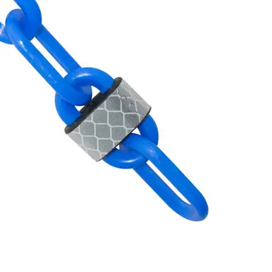 Mr. Chain 52006-25 2" x 25‘ Reflective Plastic Chain - Blue