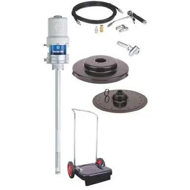 GRACO 225026 - Fire-Ball 300, 50 1 Grease Pump, 120 lb Drum, Portable 2-Wheel Cart Package, 5000 PSI