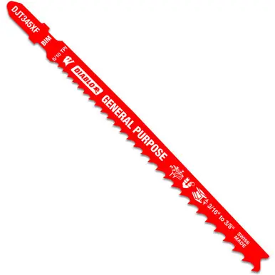 DIABLO DJT345XF5 - 5-1/4" 5/10 TPI Bi-Metal T-Shank Jig Saw Blades for General Purpose Cuts 5ct