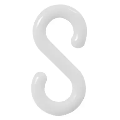 Mr. Chain 80301-10 3" Plastic S-Hook (10 Pack) White