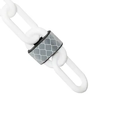 Mr. Chain 52001-100 2" x 100‘ Reflective Plastic Chain - White