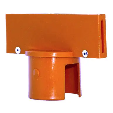 Mr. Chain 91912 Light Duty 2" Stanchion Sign Adapter (1 Pack) Safety Orange