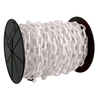 Mr. Chain 80101 3" x 60‘ Reel Plastic Chain - White