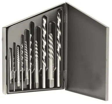 ALFA SE61747 - 10pc Screw Extractor Left Hand Drill Set