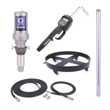 GRACO 25C554 - LD Series 5 1 Mobile 55 Gallon Oil Pump Package - Manual Meter, Rigid Extension, NPT