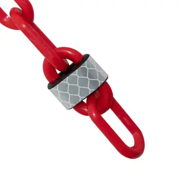 Mr. Chain 52005-25 2" x 25‘ Reflective Plastic Chain - Red