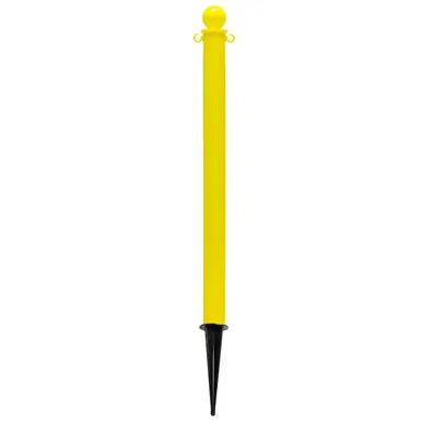 Mr. Chain 95402 Medium Duty 2.5" x 35" Deluxe Ground Pole (1 Pack) Yellow