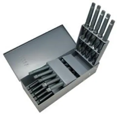ALFA TS50098 - 16pc 33/64-3/4 x 64 Taper Shank Set