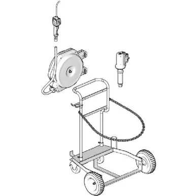 GRACO 24H962 - LD Series 5 1 Mobile 55 Gallon Oil CE Pump Package - Preset Meter, Flex Extension,
