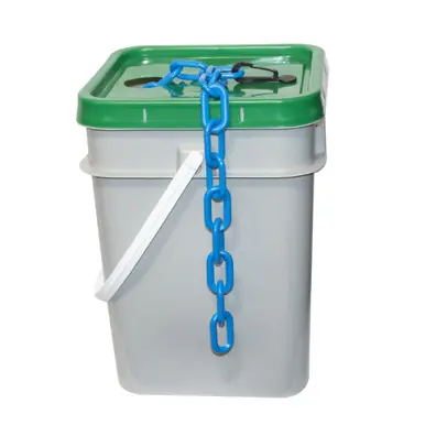 Mr. Chain 30024-P 1.5" x 300‘ Pail Plastic Chain - Sky Blue
