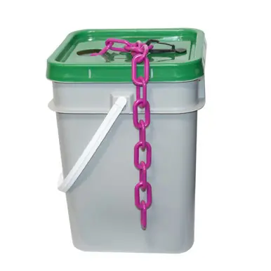 Mr. Chain 30018-P 1.5" x 300‘ Pail Plastic Chain - Magenta