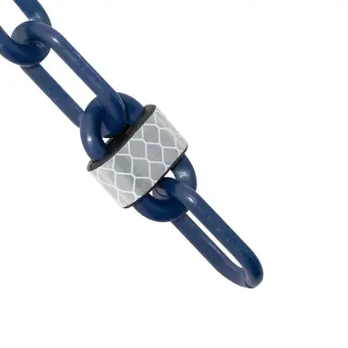 Mr. Chain 52066-25 2" x 25‘ Reflective Plastic Chain - Cobalt Blue
