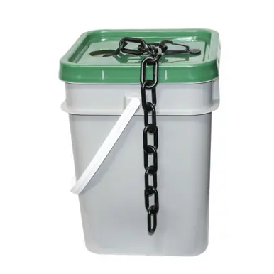 Mr. Chain 30003-P 1.5" x 300‘ Pail Plastic Chain - Black