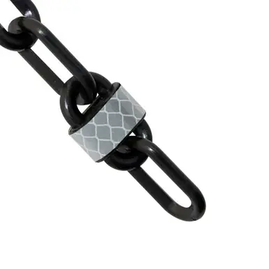 Mr. Chain 52003-25 2" x 25‘ Reflective Plastic Chain - Black