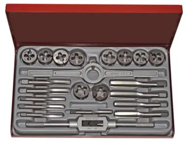 ALFA TDS66022 - 22pc Carbon Steel Tap & Die Set