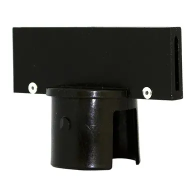 Mr. Chain 91903 Light Duty 2" Stanchion Sign Adapter (1 Pack) Black