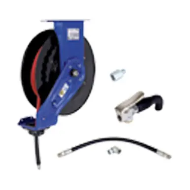 GRACO 24D999 - SD10 Water Hose Reel Package, 3/8" x 35 ft, Inlet Hose, Water Bib, Blue