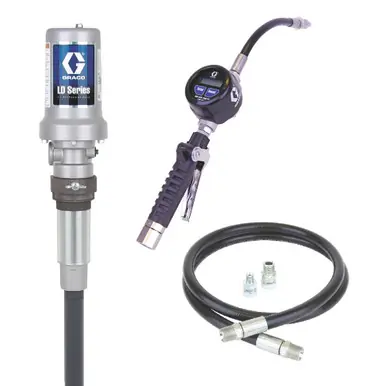 GRACO 24H799 - LD Series 3 1 Stationary Oil Pump Package - Manual Meter w/ Flex Extension