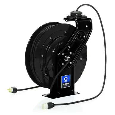 GRACO 24Y861 - SD5 120V Cord Reel - Single Receptacle - 50 ft, 16/3, 13A Cord, Black