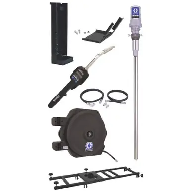 GRACO 24H870 - Preset Rigid 5 1 Oil Tote Mount Package w/ LD 1/2" x 35‘ Reel