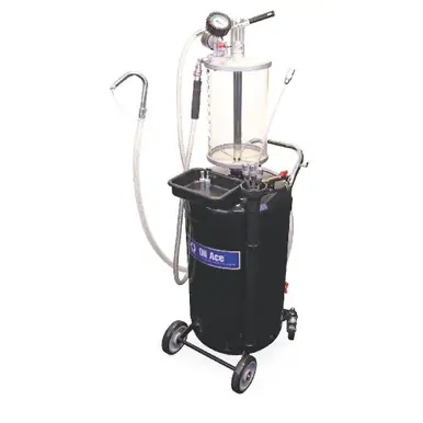 GRACO 26C062 - Waste Oil Evacuation System, 24 Gallon Steel Tank, Suction Probes & Adapters, 7 PSI