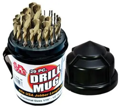 ALFA S40190TTDM - 29pc HSS Split Point Tin Coated Tipped Mug