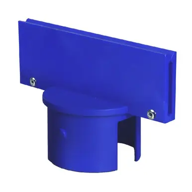 Mr. Chain 93006 Heavy Duty 3" Stanchion Sign Adapter (1 Pack) Blue