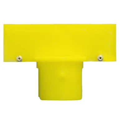 Mr. Chain 91902 Light Duty 2" Stanchion Sign Adapter (1 Pack) Yellow