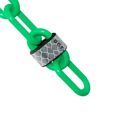 Mr. Chain 52004-25 2" x 25‘ Reflective Plastic Chain - Green