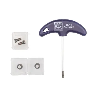 PFERD 20112 - 4-1/2"/5" ALUMASTER SERVICE SET, TORX key - Screw (2) - Inserts (2) HICOAT