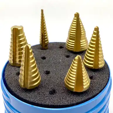 ALFA MBS16TN - 6pc ProBit Step Drill Bit Set, TiN Coated w/ Case