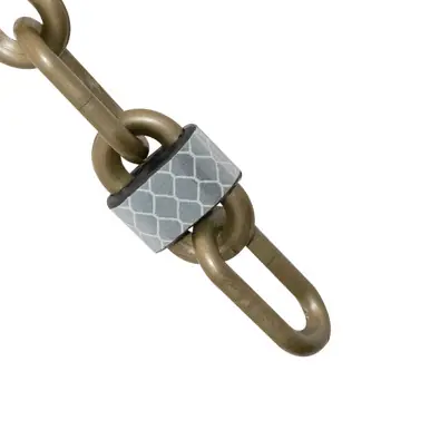 Mr. Chain 52007-100 2" x 100‘ Reflective Plastic Chain - Khaki Gold