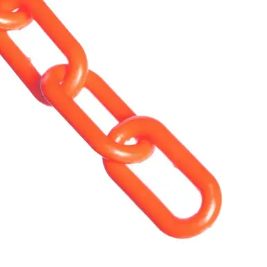Mr. Chain 30013-50 1.5" x 50‘ Plastic Chain - Traffic Orange